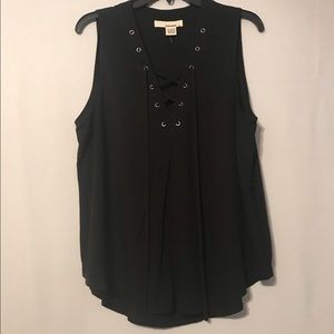 SANS SOUCI SLEEVELESS BLACK BLOUSE🦋